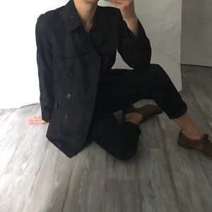 SALE! Coach Black Classic Trench Jacket Coat GUC